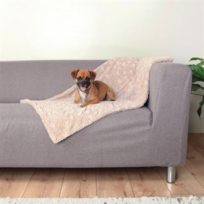 Hundedecke Trixie Fleece beige – Verpackung und Größenangaben