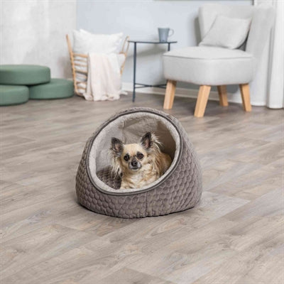 Trixie Katzenhöhle Livia Iglu grau creme Seitenansicht