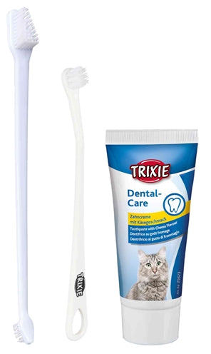 Trixie Zahnpflege-Kit für Katzen komplett mit Bürste und Paste