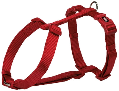 Trixie H-Body Hundegeschirr rot, Verpackung mit Größentabelle