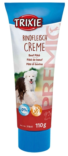 Trixie Premio Rinderpaste für Hunde, cremiger Soft-Snack aus der Tube als Hundebelohnung