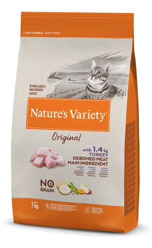 Nature’s Variety Original Sterilisiert Pute getreidefrei – Katzenfutter für kastrierte Katzen