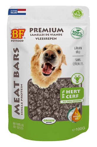 BF Petfood Fleischriegel Hirsch – Getrocknete Hirschfleischstreifen als Hundesnack