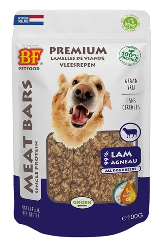 BF Petfood Fleischriegel Lamm – Getrocknete Lammfleischstreifen als Hundesnack