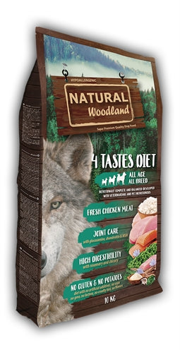 Natural Woodland 4 Schmeckt – Vierfach-Proteinrezeptur Trockenfutter für aktive Hunde