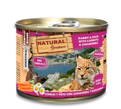 Natural Greatness Kaninchen Ente Karotten Kamille getreidefreies Nassfutter Hund