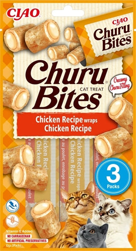 Inaba Churu Bites Katzenleckerli Huhn Wrap cremiger Snack für wählerische Katzen