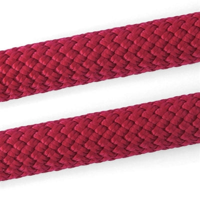 Morso Halbschlupfhalsband Seil roter Samt Detailansicht Ring – Hundehalsband Schlupf Seil rot samtweich elegant