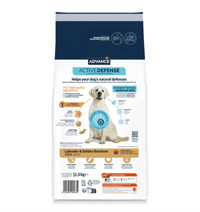 Advance Labrador Retriever Hundefutter Rückseite Zusammensetzung – Spezialfutter Labrador Inhaltsstoffe