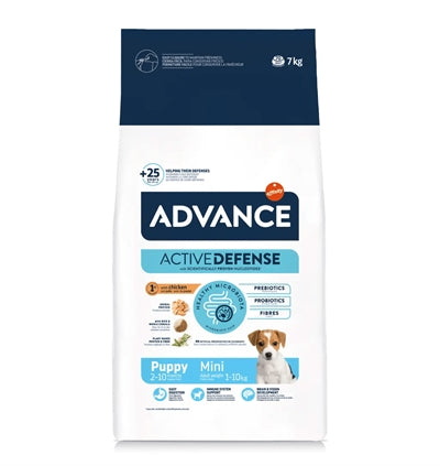 Advance Puppy Protect Mini – Kroketten-Nahaufnahme und Futterstruktur für Welpen