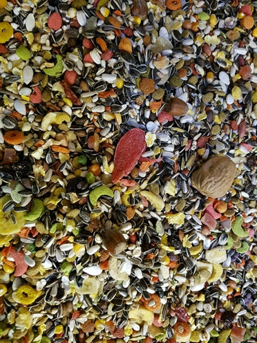 Hareco Ara Select Pellets Vogelfutter Detailansicht Körner – Papageienfutter Ara Saaten Pellets Mischung