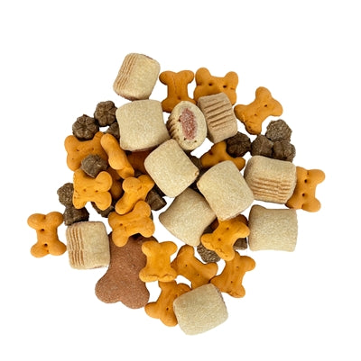 Dog Treatz Party-Mischung Hundekekse Detailansicht – Leckerli verschiedene Formen bunte Kekse