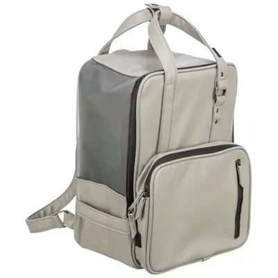 Trixie Hunde-Rucksack Citystyle Kunstleder Hellgrau