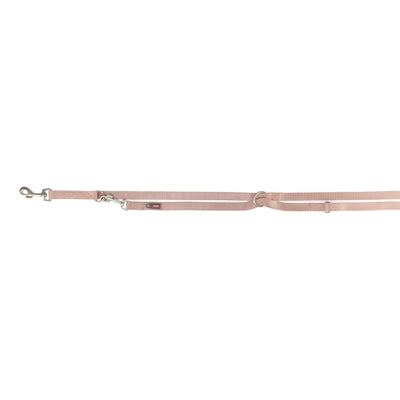 Trixie Hundeleine Premium Verstellbar Blush Detailansicht – rosa Führleine Nylon verstellbar seitlich