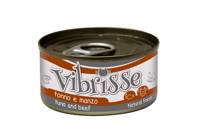 Vibrisse Katzenfutter mit Thunfisch und Rindfleisch in Gelee