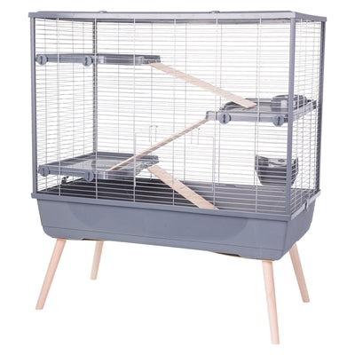 Zolux Neolife Nagetierkäfig in Grau, komfortabler Käfig für Hamster und Kleintiere