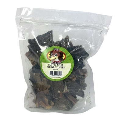 Petsnack Kutteln kleine Stücke Detailansicht – getrocknete Rinderpansen-Snacks