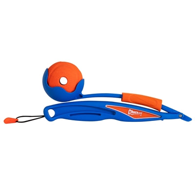 Chuckit Fetch and Fold Mini Launcher Detailansicht – faltbarer Wurfstab für Hunde Nahaufnahme