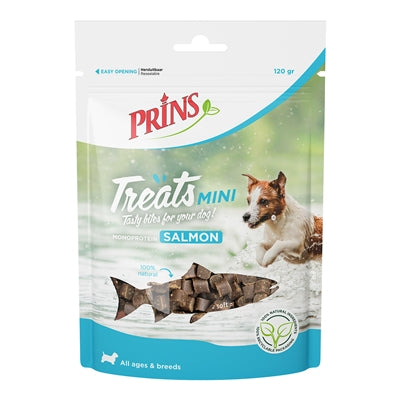 Prins Leckerbissen Lachs Mini – kleine Lachs-Snacks als Trainingsbelohnung für Hunde