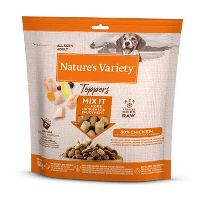 Natures Variety gefriergetrocknete Toppers Huhn – Futterergänzung mit Hühnerfleisch für Hunde