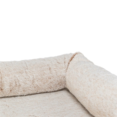 Trixie Vital Hundekorb Lino beige Detailansicht – orthopädisches Hundebett Liegefläche Polsterung