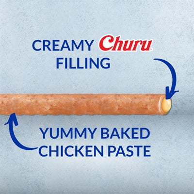 Inaba Churu Rolls Huhn Wraps Detailansicht – cremiger Hunde-Snack Verpackung Nahaufnahme