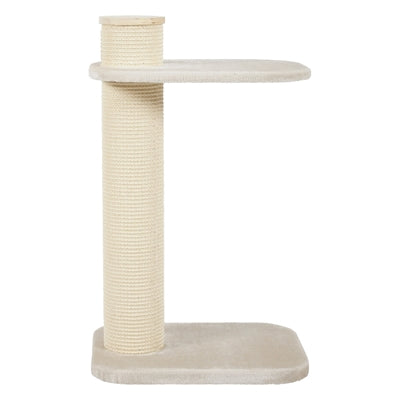 Zolux Stadt Katze 2 Kratzbaum beige Detailansicht – mehrstufiger Katzenbaum Nahaufnahme