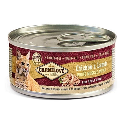 Carnilove Dosenfutter Huhn und Lamm für Hunde, getreidefreies Nassfutter mit Fleisch