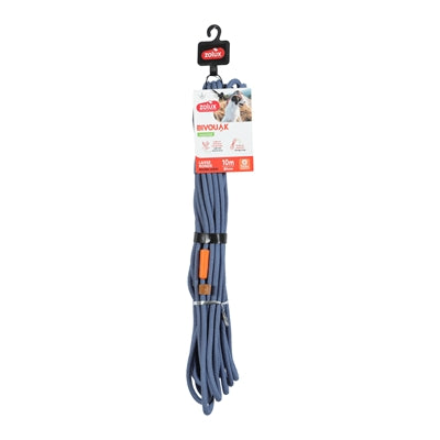 Zolux BVK Verstellbare Leine Blau Detailansicht – flexible Hundeleine mit Mehrfacheinstellung