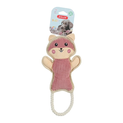Zolux Kumpel Hamster rosa Detailansicht – weiches Plüsch-Hundespielzeug