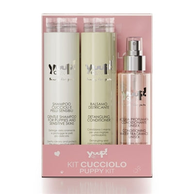 Yuup Puppy Kit Welpen-Pflegeset Shampoo und Pflegeprodukte für Hunde