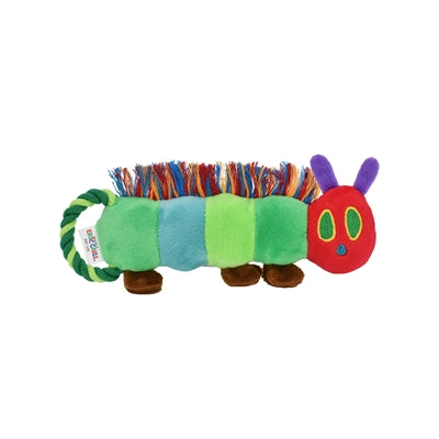 Eric Carle Raupe Nimmersatt Plüsch mit Seilzug – Hundespielzeug zum Zerren