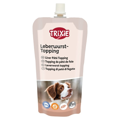 Trixie Leberwurst-Belag weicher Hundesnack, Tube Frontansicht