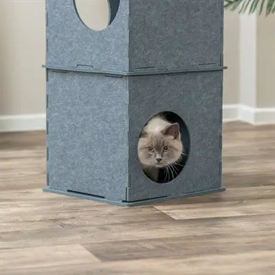 Trixie Katzenhaus Turm Nele Filz Grau