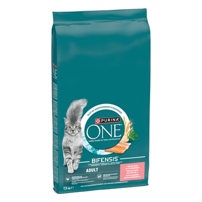 Purina One Adult Lachs Katzenfutter Verpackung Rückseite Analyse