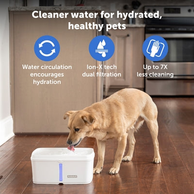 Petsafe Hunde-Trinkbrunnen Viva, Seitenansicht mit Wasserfluss