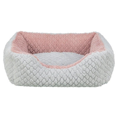 Hundebett Kaline Mio von Trixie eckig grau-rosa – Draufsicht