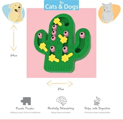 Happy Pet Tabby Patch Kaktus Puzzle Intelligentes Spielzeug
