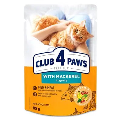 Club 4 Paws Premium-Beutel Für Erwachsene Makrele In Sauce