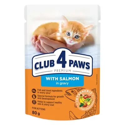 Club 4 Paws Premium Kitten Pouch Lachs In Sauce