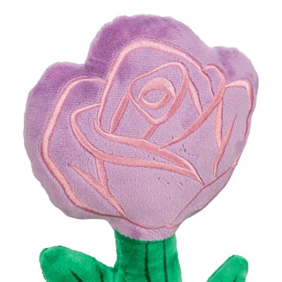 Trixie Rose Plüsch Hundespielzeug lila Detailansicht Blüte weich
