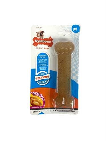 Nylabone Welpen Kauknochen Huhn-Geschmack für junge Hunde Frontansicht