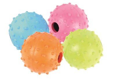 Gummiball mit Glocke für Hunde von Happy Pet, Seitenansicht