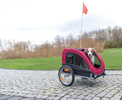 Trixie Hundefahrradanhänger Schwarz/Rot
