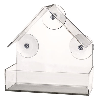 Trixie transparentes Futterhaus für Gartenvögel mit Saugnapf Fensteranbringung