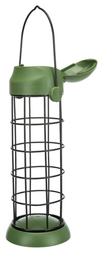 Trixie Futterhaus Garten grün, Nahaufnahme des Einfluglochs