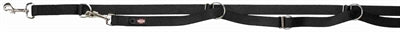 Trixie Premium Leine schwarz verstellbar, Nahaufnahme des Karabiners
