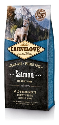 Carnilove Lachs Trockenfutter für erwachsene Hunde, getreidefreies Premium-Hundefutter