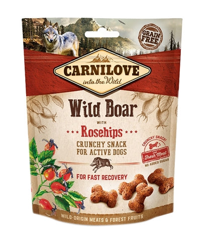 Carnilove knuspriger Hundesnack Wildschwein und Hagebutte getreidefrei