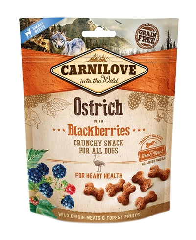 Carnilove knuspriger Hundesnack Strauß und schwarze Johannisbeere